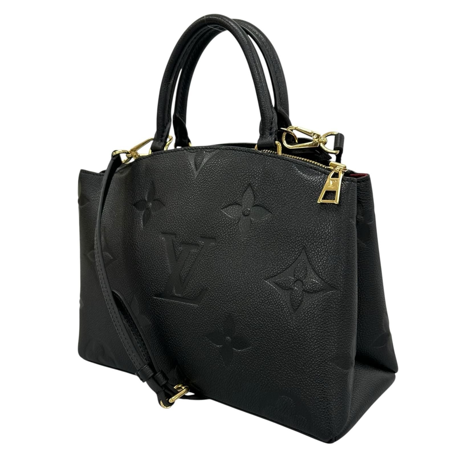 Louis Vuitton Petit Palais PM Handbag Monogram Empreinte Black — view 2