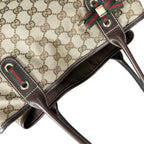 Gucci Sherry Line Princy Tote Bag GG Canvas Beige — view 6