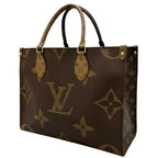 Louis Vuitton On The Go MM Tote Bag Brown Reverse Monogram Giant — view 2