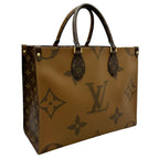 Louis Vuitton On The Go MM Tote Bag Brown Reverse Monogram Giant — view 3