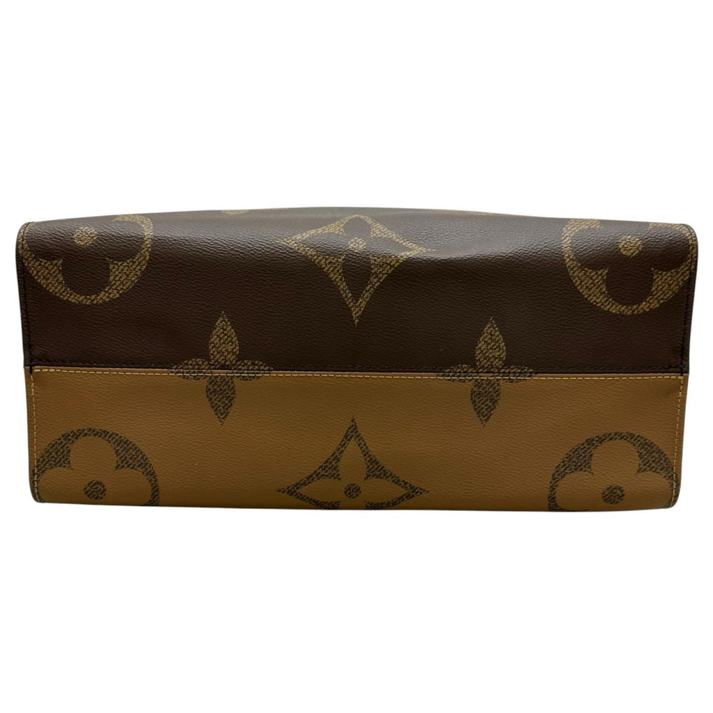 Louis Vuitton On The Go MM Tote Bag Brown Reverse Monogram Giant — view 4