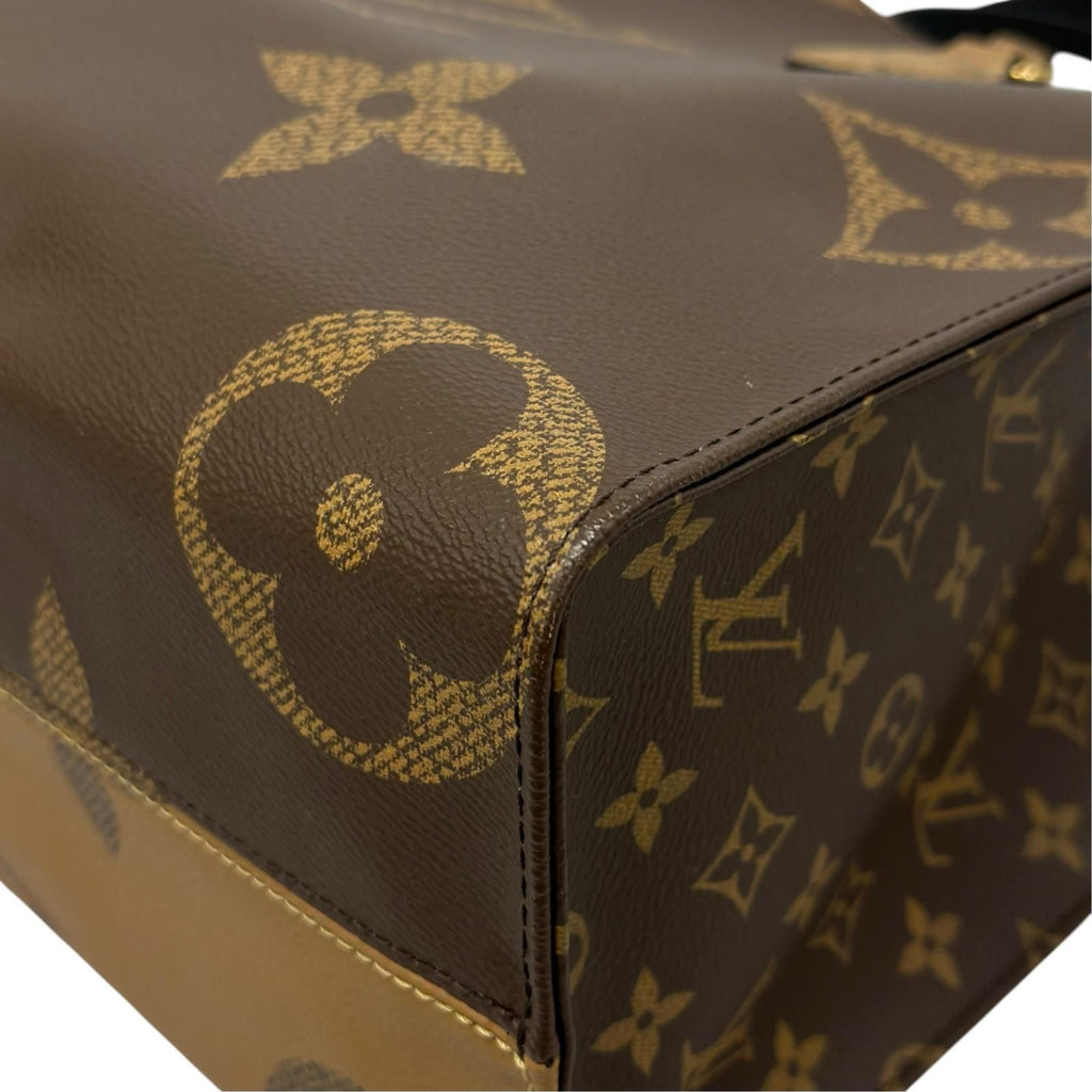 Louis Vuitton On The Go MM Tote Bag Brown Reverse Monogram Giant — view 8