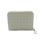 Celine Compact Zip Wallet Mini Zip Around Coin Purse Quilted Gray — view 2