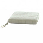 Celine Compact Zip Wallet Mini Zip Around Coin Purse Quilted Gray — view 4