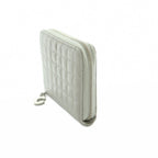 Celine Compact Zip Wallet Mini Zip Around Coin Purse Quilted Gray — view 3