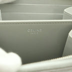 Celine Compact Zip Wallet Mini Zip Around Coin Purse Quilted Gray — view 6