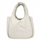 Prada Triangle Logo Padded Mini Bag Leather White Gold — view 2