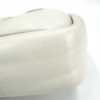 Prada Triangle Logo Padded Mini Bag Leather White Gold — view 6