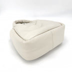 Prada Triangle Logo Padded Mini Bag Leather White Gold — view 3