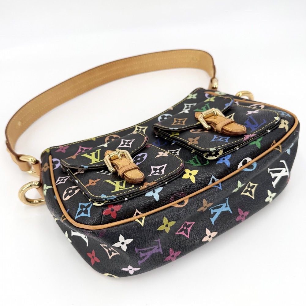 Louis Vuitton Shoulder Bag Lodge PM Black Monogram Multicolor Noir Gold — view 3