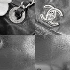 Chanel Quilted Backpack Chain Shoulder Turnlock CC Logo Leather Black Silver — view 6