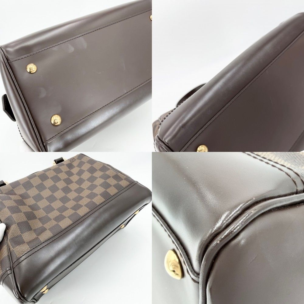 Louis Vuitton Handbag Knightsbridge Damier Canvas Brown Gold — view 6
