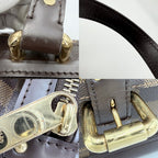 Louis Vuitton Handbag Knightsbridge Damier Canvas Brown Gold — view 8