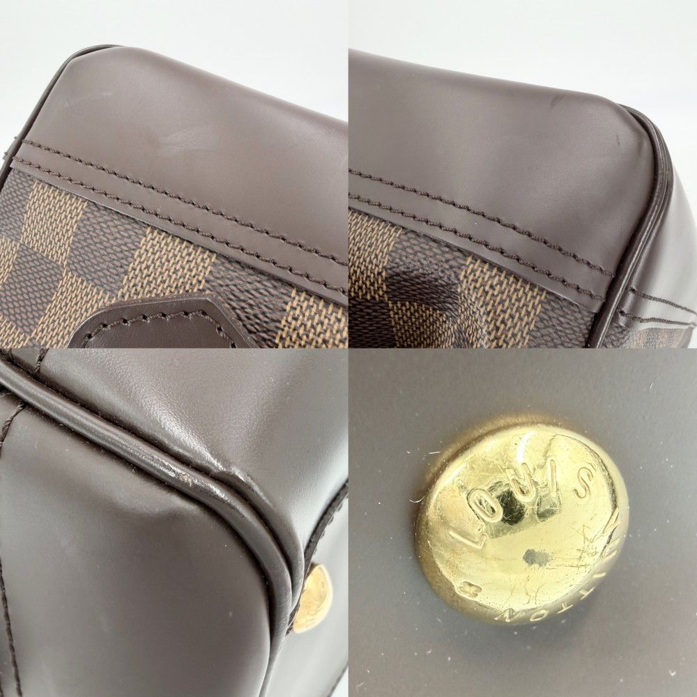 Louis Vuitton Handbag Knightsbridge Damier Canvas Brown Gold — view 7