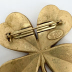 Chanel Brooch CC Logo Clover Vintage Gold Plated — view 6