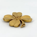 Chanel Brooch CC Logo Clover Vintage Gold Plated — view 3
