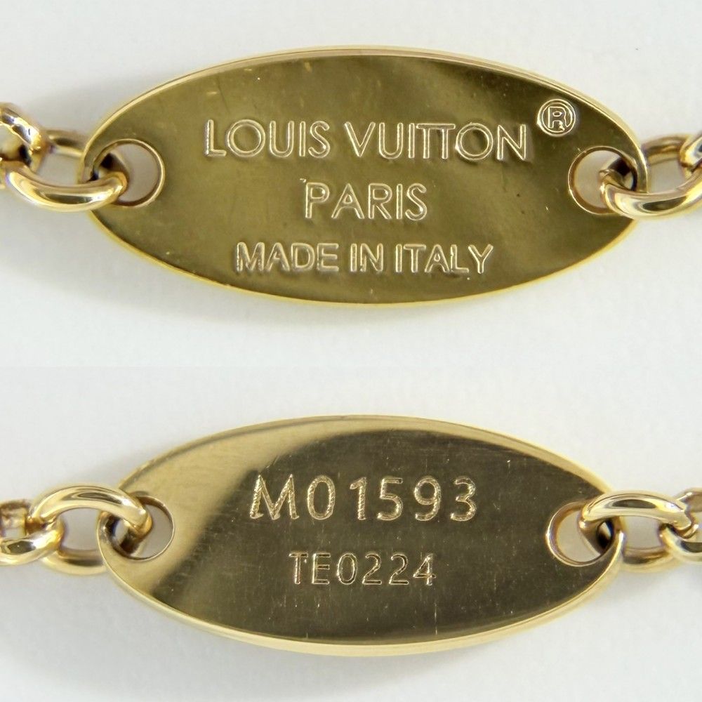 Louis Vuitton Necklace Key Motif LV Padlock Double Chain with Adjuster Star — view 5