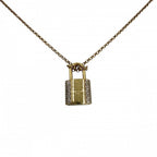 Louis Vuitton Necklace Key Motif LV Padlock Double Chain with Adjuster Star — view 2