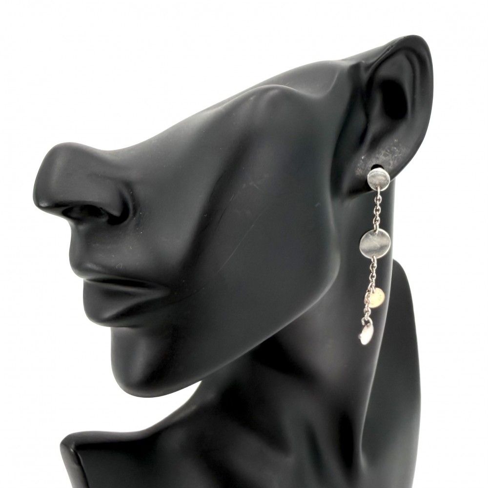 Hermes Earrings Series Confetti 18k PG 925 Sterling Silver 18k Pink Gold — view 2