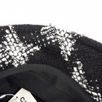 Chanel Hat Tweed Bucket Hat CC Logo M Black White — view 6