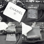 Chanel Hat Tweed Bucket Hat CC Logo M Black White — view 5