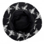 Chanel Hat Tweed Bucket Hat CC Logo M Black White — view 3