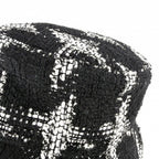 Chanel Hat Tweed Bucket Hat CC Logo M Black White — view 8