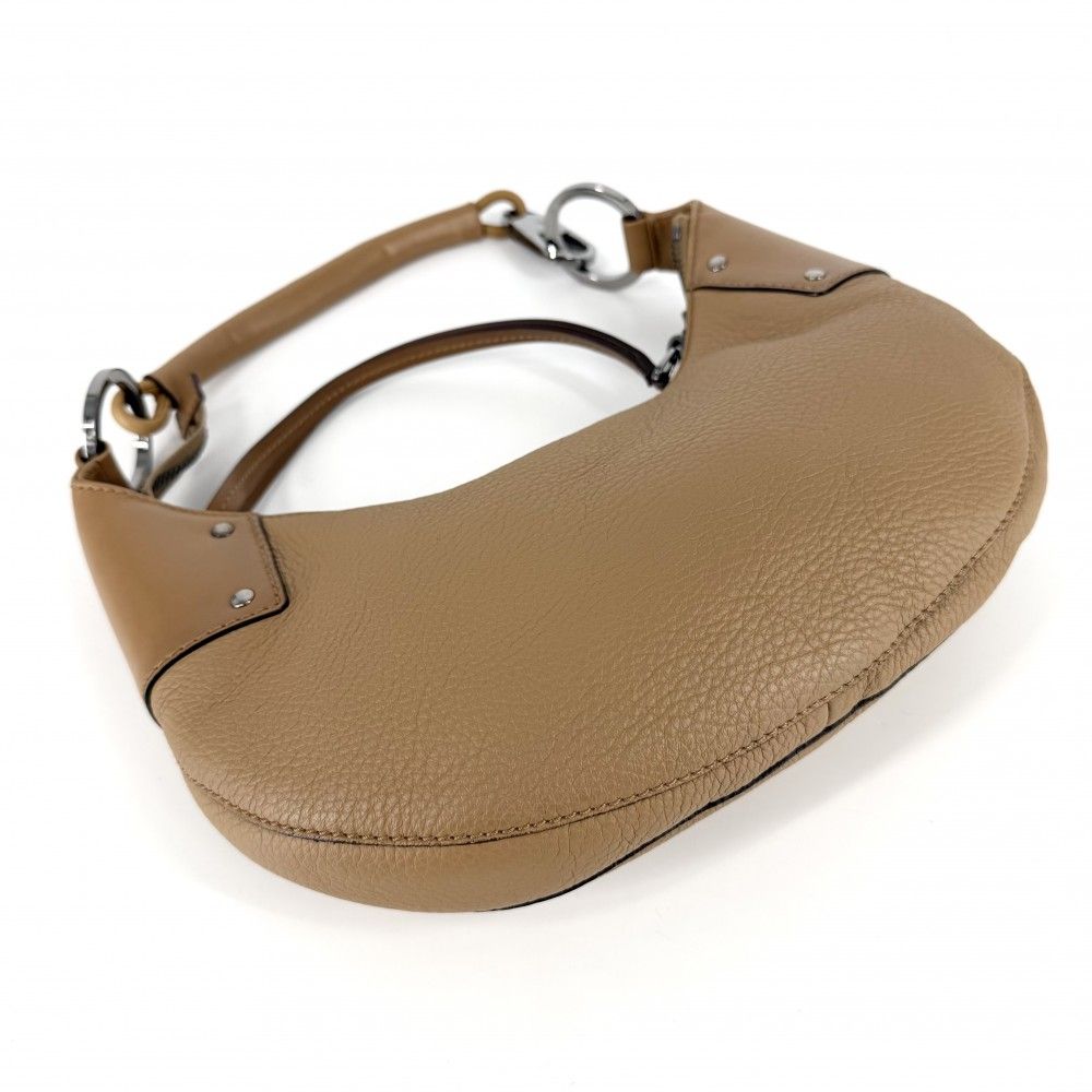 Gucci Handbag Hobo One Hand Shoulder GG Supreme Canvas Leather Brown Silver — view 3
