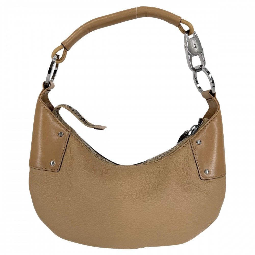 Gucci Handbag Hobo One Hand Shoulder GG Supreme Canvas Leather Brown Silver — view 2