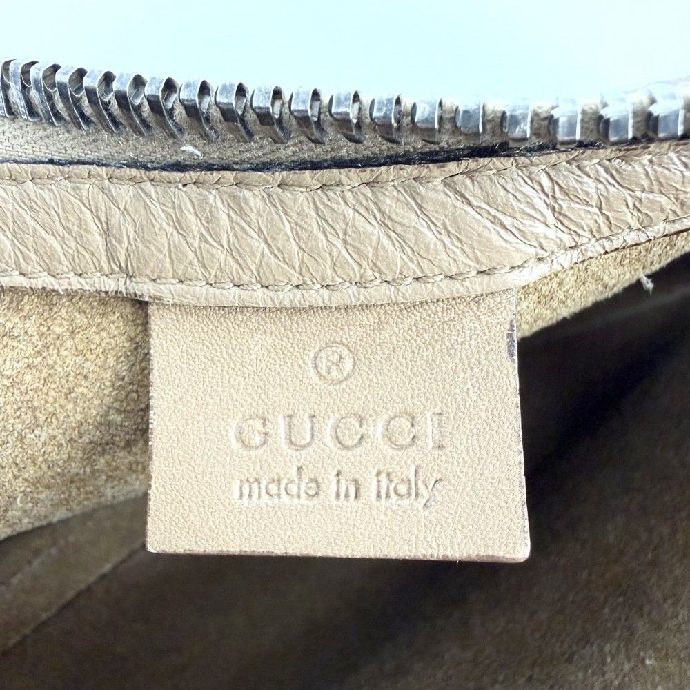 Gucci Handbag Hobo One Hand Shoulder GG Supreme Canvas Leather Brown Silver — view 4
