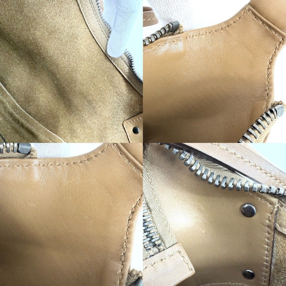 Gucci Handbag Hobo One Hand Shoulder GG Supreme Canvas Leather Brown Silver — view 6
