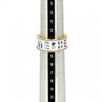 Hermes Ring Bricol MM Aurora 55 Pink Gold Plated Light Blue — view 5