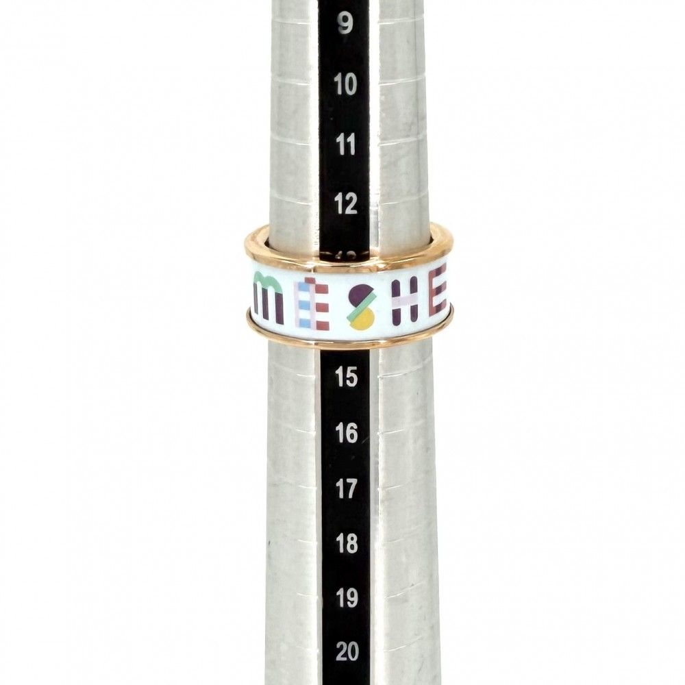 Hermes Ring Bricol MM Aurora 55 Pink Gold Plated Light Blue — view 5