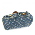 Louis Vuitton Handbag Neo Speedy Monogram Denim Blue Gold — view 3