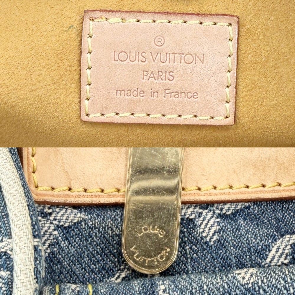 Louis Vuitton Handbag Neo Speedy Monogram Denim Blue Gold — view 5