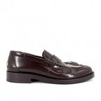 Chanel Loafers Logo CC Shoes 37c Leather Brown Gold — view 2