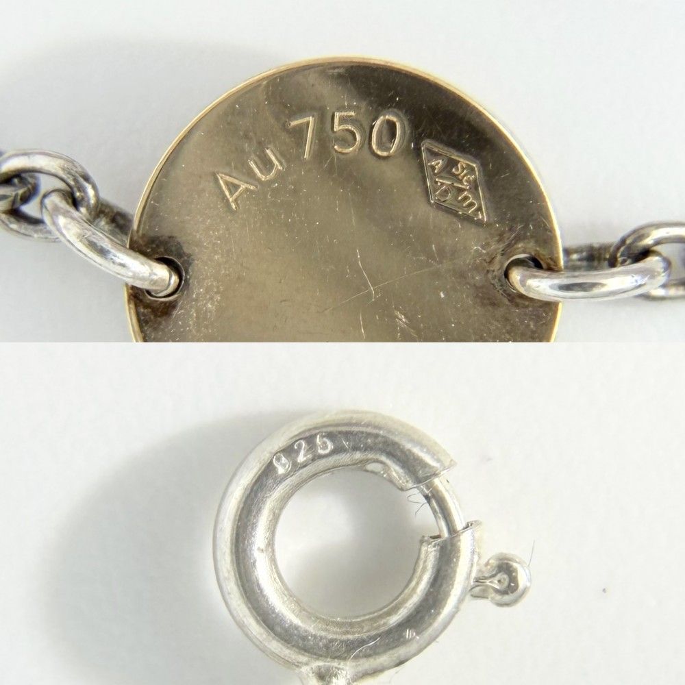 Hermes Necklace Series Confetti 80 Long 18k PG 925 Sterling Silver 18k Pink Gold — view 4