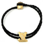 Louis Vuitton Bracelet Monogram LV Rodeo Black Gold — view 2