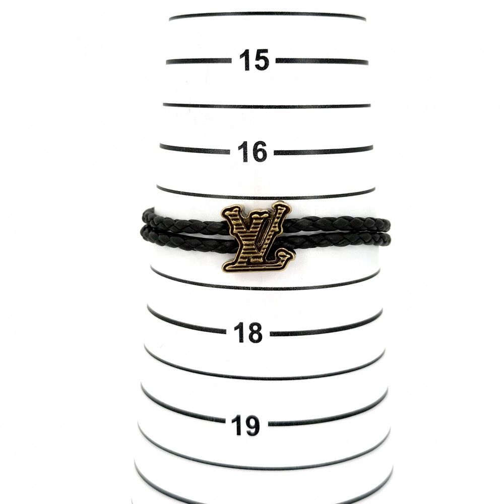 Louis Vuitton Bracelet Monogram LV Rodeo Black Gold — view 5