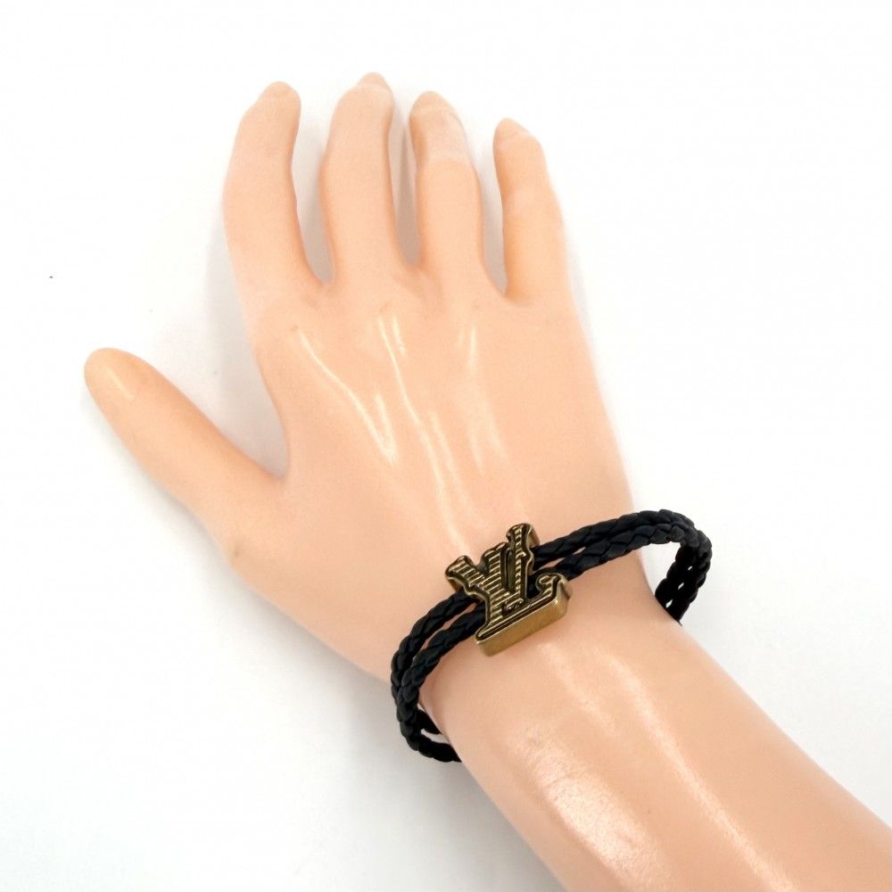 Louis Vuitton Bracelet Monogram LV Rodeo Black Gold — view 3