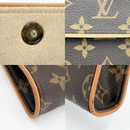 Louis Vuitton Waist Bag Monogram Pochette Florentine Pouch S Brown Gold — view 6