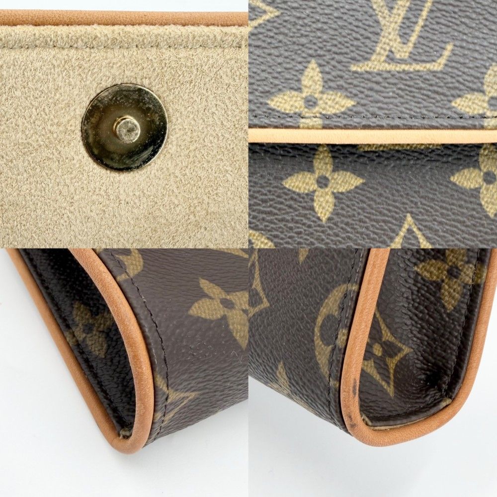 Louis Vuitton Waist Bag Monogram Pochette Florentine Pouch S Brown Gold — view 6