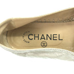 Chanel CC Logo Espadori Slip on Silver 36 — view 5