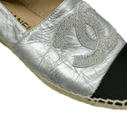 Chanel CC Logo Espadori Slip on Silver 36 — view 7
