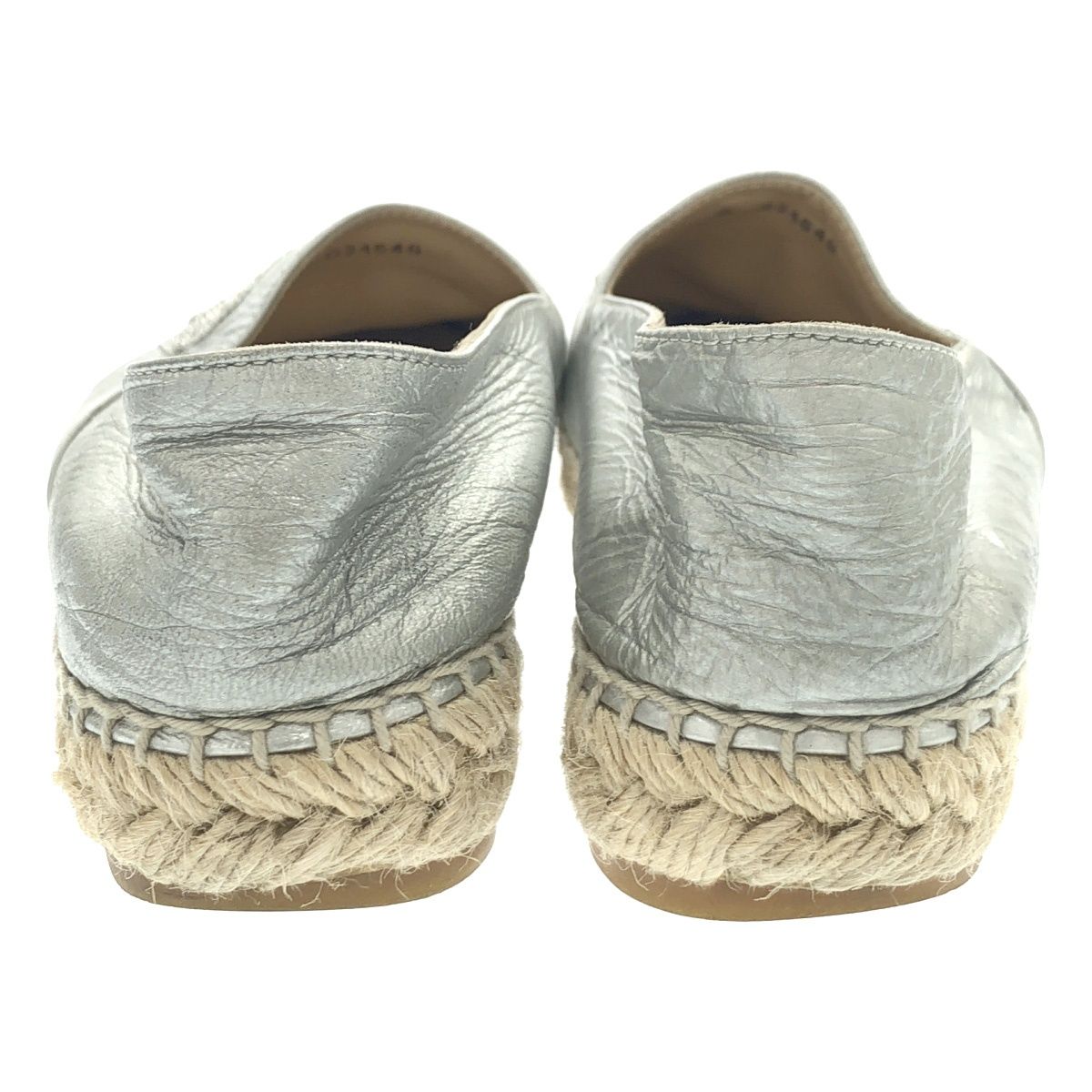 Chanel CC Logo Espadori Slip on Silver 36 — view 3
