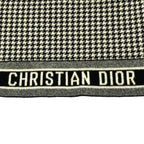 Dior Houndstooth Logo Shawl Black White Scarf — view 3