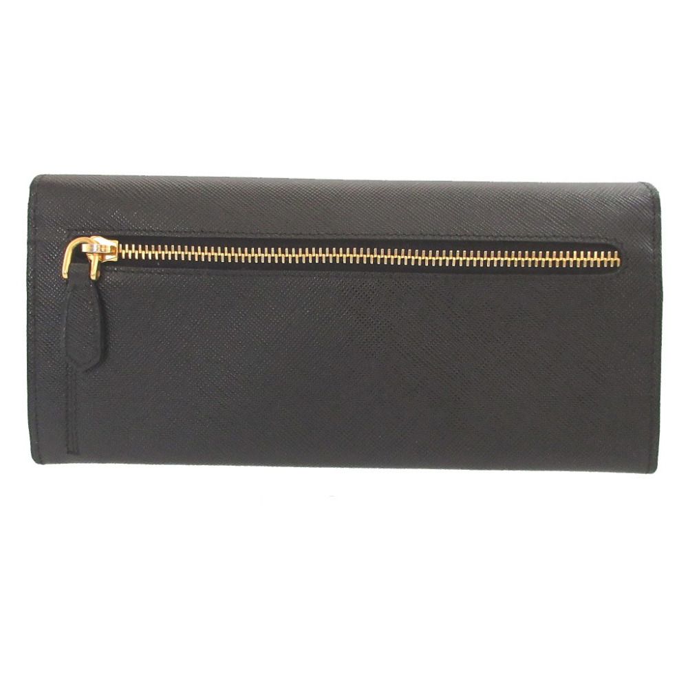 Prada Sapphia Leather Black Bifold Wallet — view 2