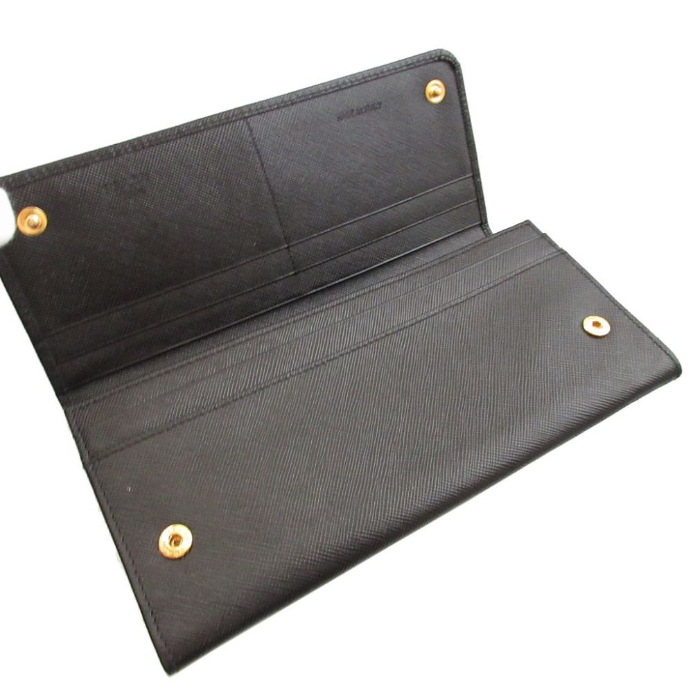 Prada Sapphia Leather Black Bifold Wallet — view 3
