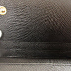 Prada Sapphia Leather Black Bifold Wallet — view 7