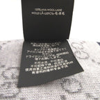 Gucci GG Pattern Sherry Wool Gray Scarf — view 3
